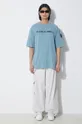 A-COLD-WALL* t-shirt bawełniany Overdye Logo T-Shirt niebieski