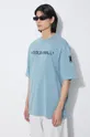 голубой Хлопковая футболка A-COLD-WALL* Overdye Logo T-Shirt