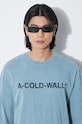 A-COLD-WALL* cotton t-shirt Overdye Logo T-Shirt ACWMTS186 blue