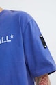 A-COLD-WALL* tricou din bumbac Overdye Logo T-Shirt ACWMTS186 albastru