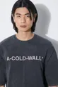 Bavlněné tričko A-COLD-WALL* Overdye Logo T-Shirt Pánský