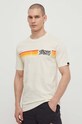 Βαμβακερό μπλουζάκι Ellesse Sorranta T-Shirt μπεζ SHV20128