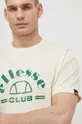 μπεζ Βαμβακερό μπλουζάκι Ellesse Club T-Shirt Ανδρικά