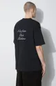 černá Bavlněné tričko Drôle de Monsieur Le T-Shirt Slogan Cursive