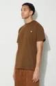 brown Carhartt WIP cotton t-shirt S/S American Script T-Shirt