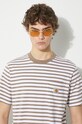 Carhartt WIP cotton t-shirt S/S Seidler Pocket T-Shirt I032311.1Z2XX brown