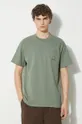 verde Carhartt WIP tricou din bumbac S/S Field Pocket T-Shirt
