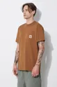 καφέ Βαμβακερό μπλουζάκι Carhartt WIP S/S Field Pocket T-Shirt