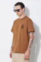 brązowy Carhartt WIP t-shirt bawełniany S/S Icons T-Shirt