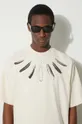 Marcelo Burlon t-shirt in cotone Collar Feathers Over Uomo