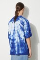 Одежда Хлопковая футболка Marcelo Burlon Aop Soundwaves Over CMAA054S24JER0044501 голубой
