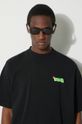 Памучна тениска Marcelo Burlon Solsticio Over CMAA054S24JER0071050 черен