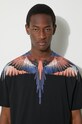 Marcelo Burlon tricou din bumbac Icon Wings Basic CMAA056S24JER0011026 negru