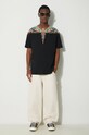 Bavlnené tričko Marcelo Burlon Grizzly Wings Basic CMAA056S24JER0021020 čierna SS24