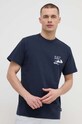Odzież Jack Wolfskin t-shirt bawełniany 1809761 granatowy