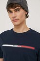 Bavlněné tričko Tommy Jeans námořnická modř DM0DM13509