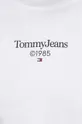 bela Bombažna kratka majica Tommy Jeans