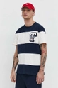 Tommy Jeans tricou din bumbac bleumarin DM0DM18674