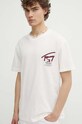 Tommy Jeans t-shirt bawełniany DM0DM18574 beżowy SS24