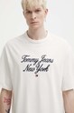 Tommy Jeans tricou din bumbac bej DM0DM18579
