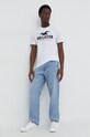 Bavlnené tričko Hollister Co. KI323.4001.100 biela SS24