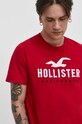 Hollister Co. t-shirt bawełniany czerwony KI323.4001.500