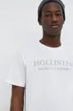 biały Hollister Co. t-shirt bawełniany