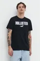 Βαμβακερό μπλουζάκι Hollister Co. 5-pack λευκό