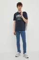 Бавовняна футболка Tommy Jeans темно-синій