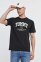 Tommy Jeans tricou din bumbac negru DM0DM18557