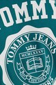 Tommy Jeans t-shirt bawełniany DM0DM18560 turkusowy
