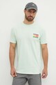 Tommy Jeans t-shirt bawełniany DM0DM19171 zielony SS24