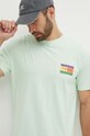 Odzież Tommy Jeans t-shirt bawełniany DM0DM19171 zielony