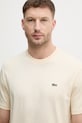 Lacoste T-shirt basic męski bawełniany beżowy TH7318
