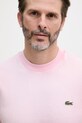 Lacoste T-shirt basic męski bawełniany różowy TH7318