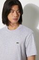 Βαμβακερό μπλουζάκι Lacoste TH7318 γκρί