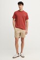 Lacoste T-shirt basic męski bawełniany TH7318 pomarańczowy SS26