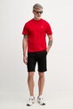 Lacoste T-shirt basic męski bawełniany TH7318 czerwony SS26