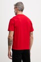 Odzież Lacoste T-shirt basic męski bawełniany TH7318 czerwony
