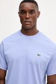 Бавовняна футболка Lacoste фіолетовий TH7318