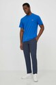 Lacoste t-shirt bawełniany TH7318 niebieski SS25