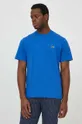 niebieski Lacoste t-shirt bawełniany