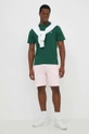 Lacoste t-shirt bawełniany zielony