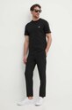 Bavlněné tričko Lacoste TH7404 černá SS24