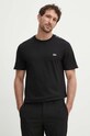 Bavlněné tričko Lacoste černá TH7404