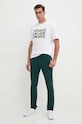 Bavlnené tričko Lacoste TH7370 biela SS24