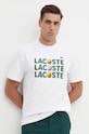 Bavlnené tričko Lacoste biela TH7370