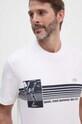 Lacoste tricou din bumbac alb TH9426