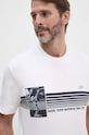 Lacoste tricou din bumbac alb TH9426