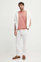 Lacoste t-shirt bawełniany TH7544 różowy SS24